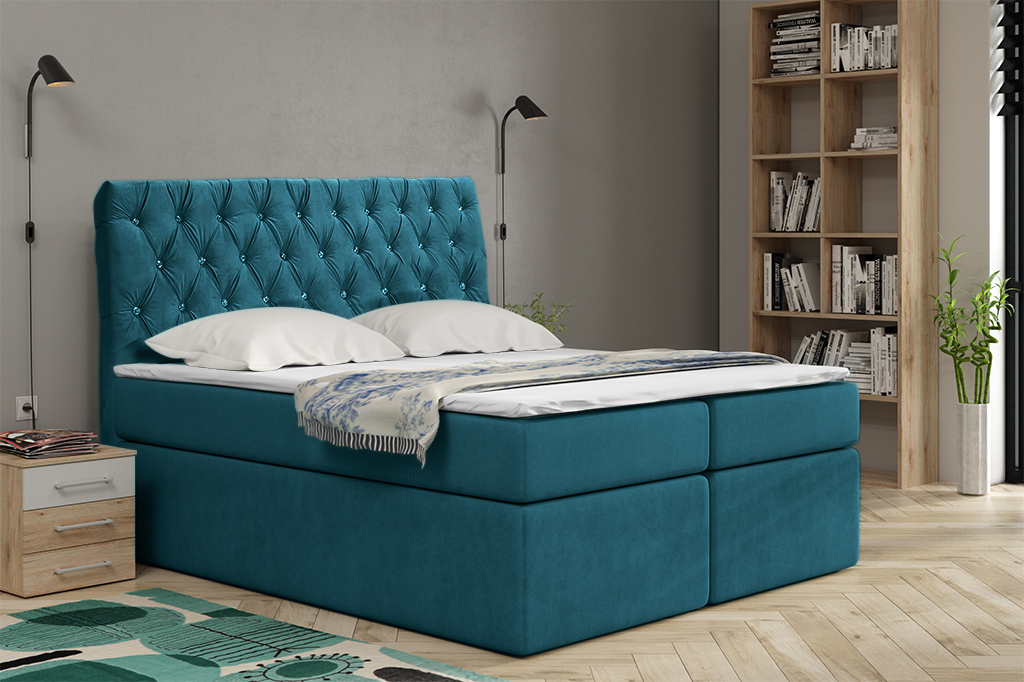 Eka Kontinentální čalouněná postel Luxurious - Cassablanca (200x200 cm) :