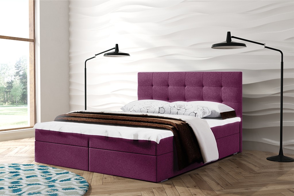 Eka Kontinentální čalouněná postel Oslo - Cassablanca (160x200 cm) :