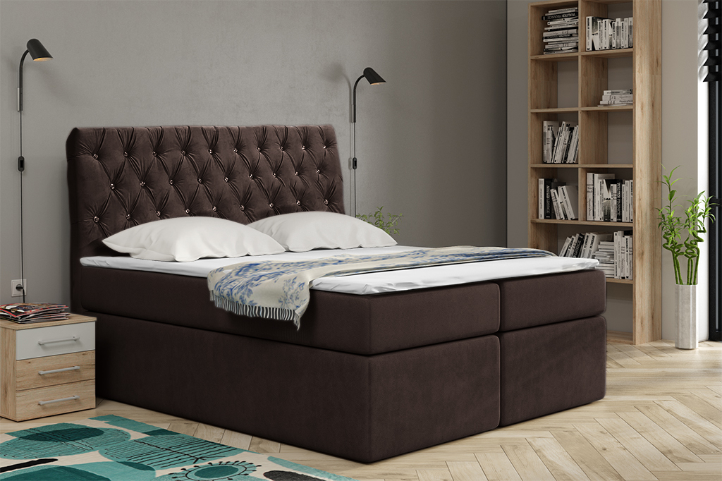 Eka Kontinentální čalouněná postel Luxurious - Cassablanca (160x200 cm) :