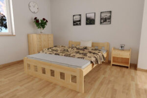 Maxi Zvýšená postel z masivu Nikola 160 x  - barva