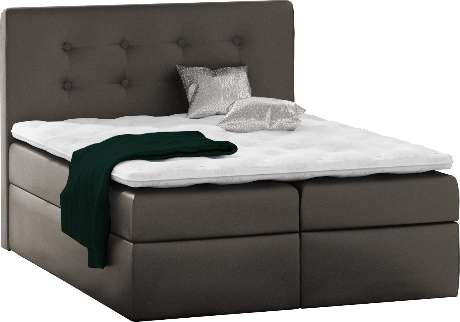 Eka Kontinentální čalouněná postel Nora - Eko-kůže (120x200 cm) :