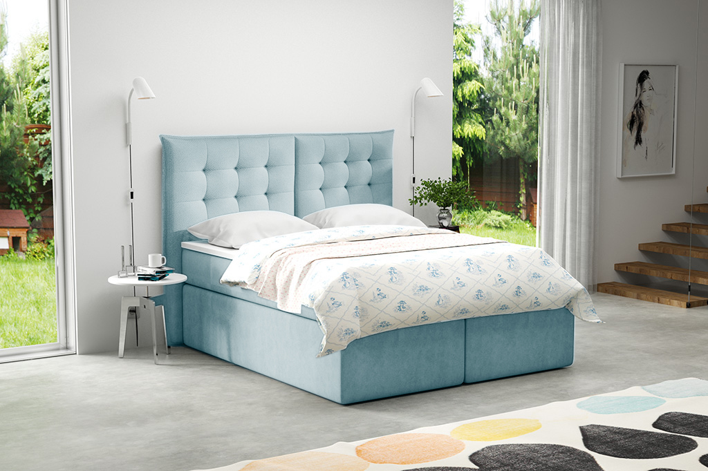Eka Kontinentální čalouněná postel Soft - Cassablanca (120x200 cm) :