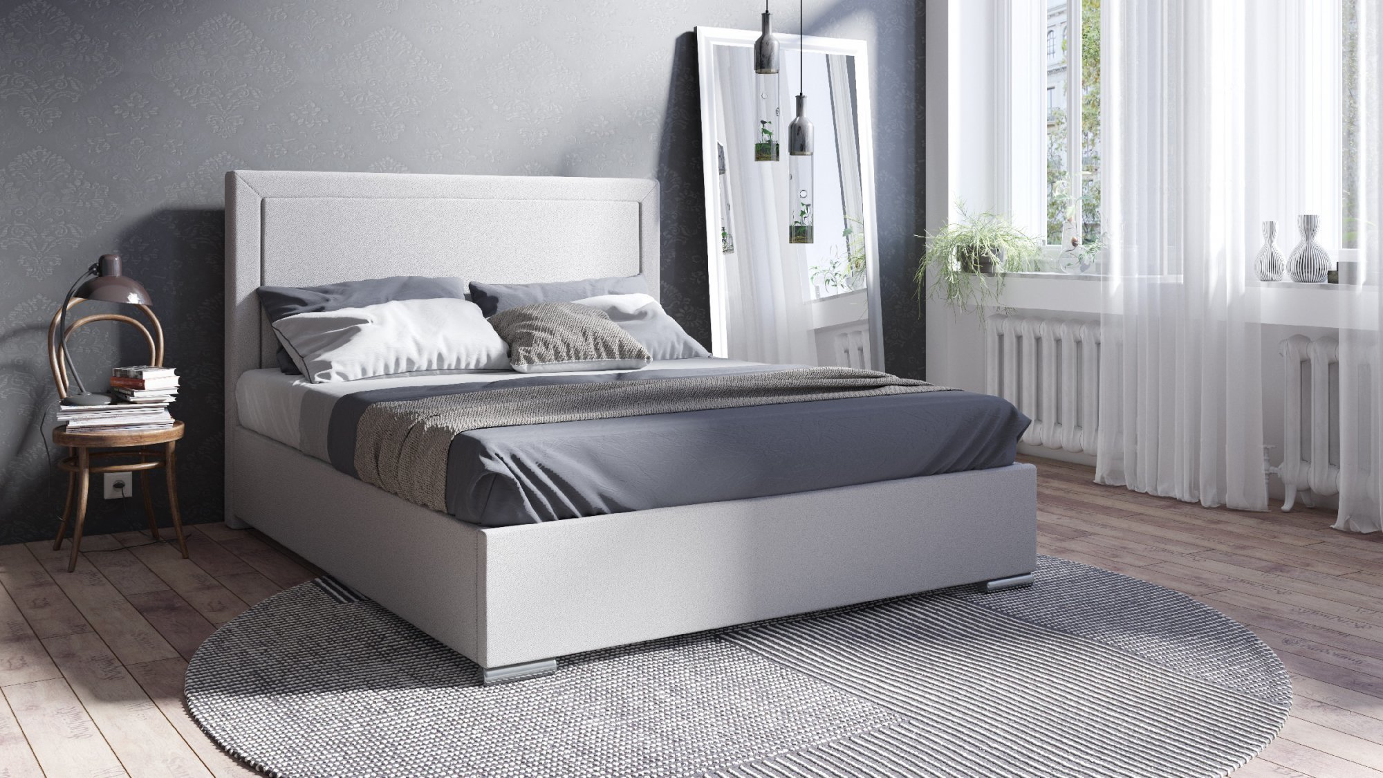 Eka Čalouněná postel Soft 160x200 cm