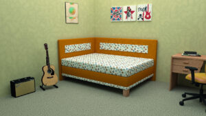Rohová čalouněná postel LIZ s úložným prostorem a matrací Rozměr: 90x200 cm