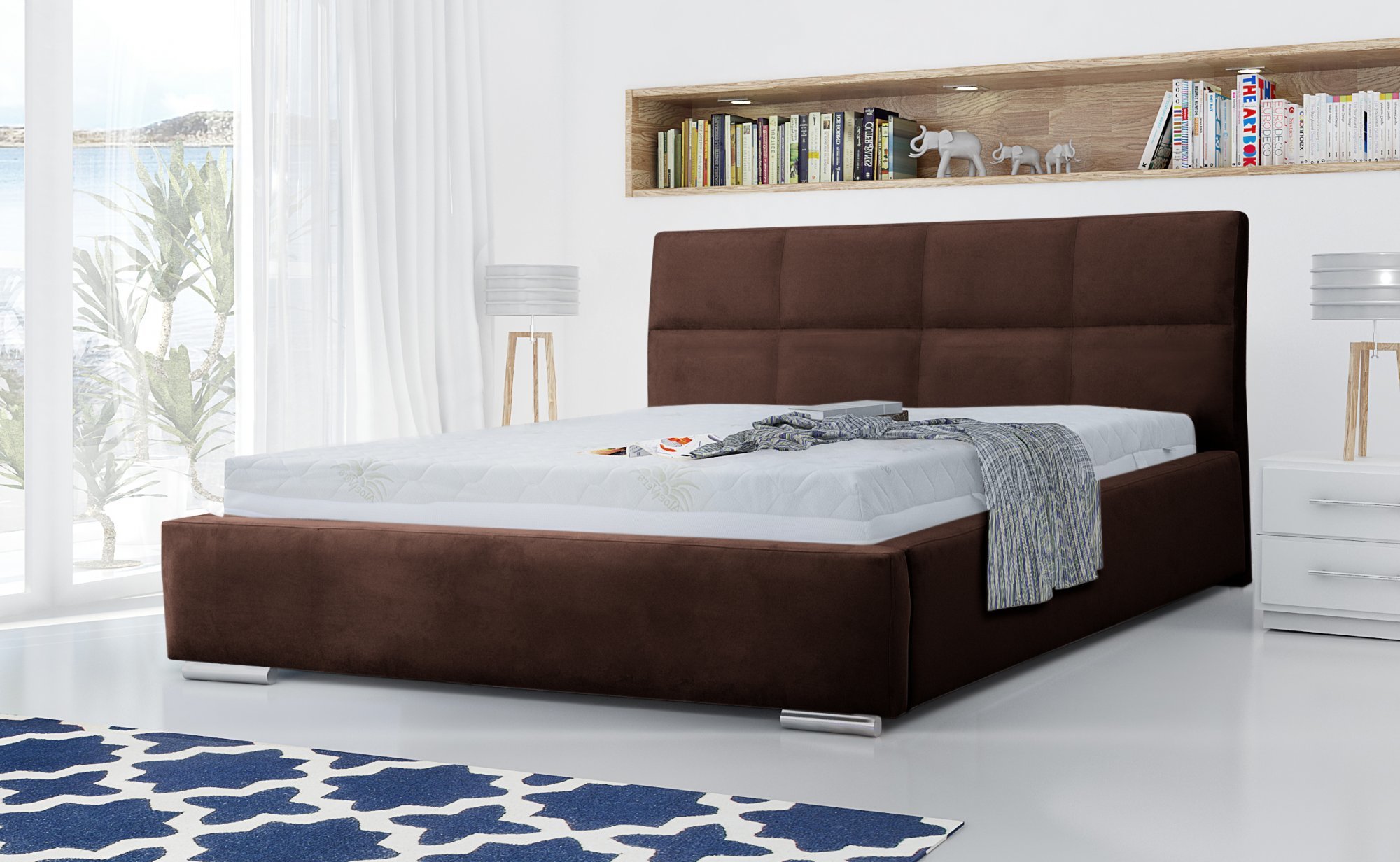 Eka Čalouněná postel Flow 160x200 cm