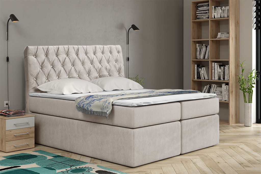 Eka Kontinentální čalouněná postel Luxurious - Cassablanca (90x200 cm)