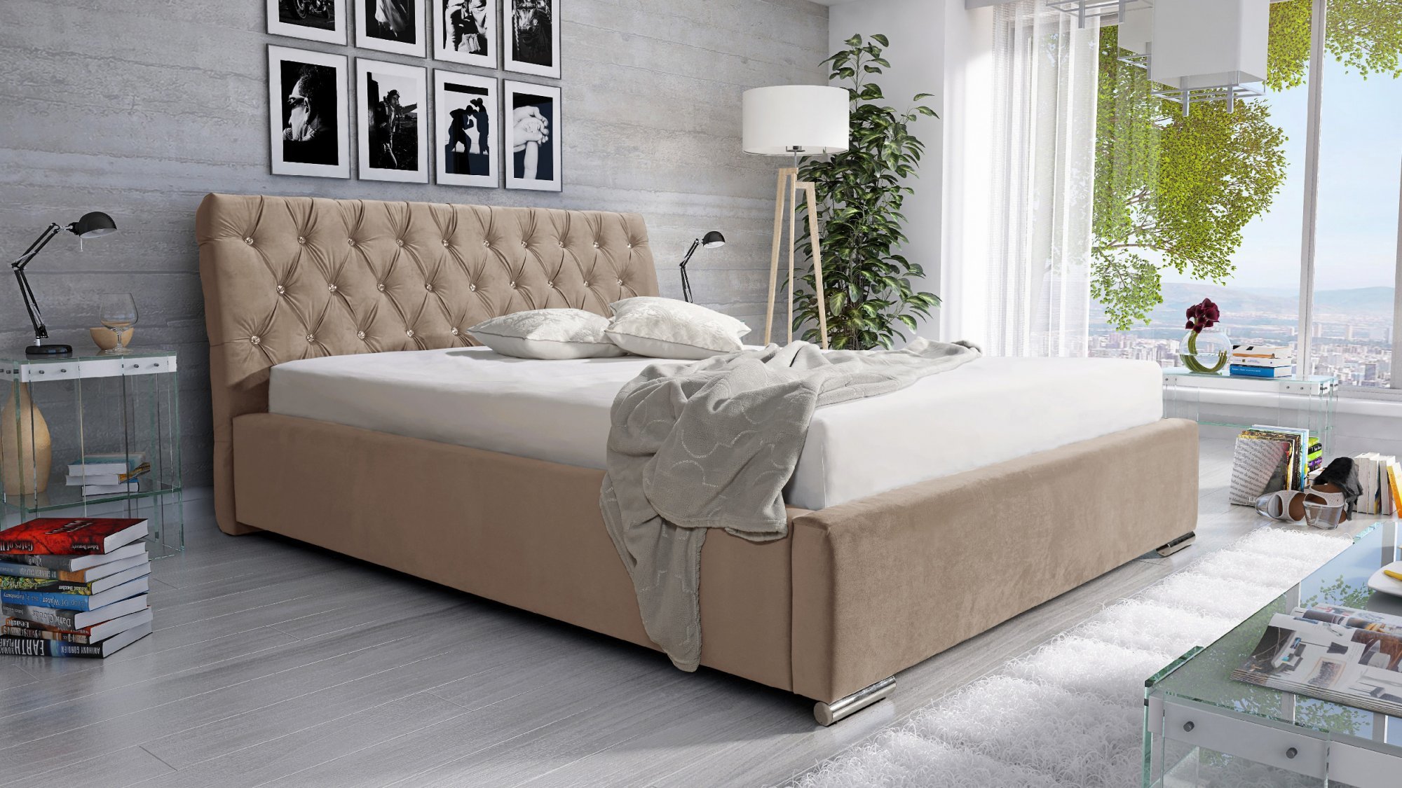 Eka Čalouněná postel Luxurious 90x200 cm