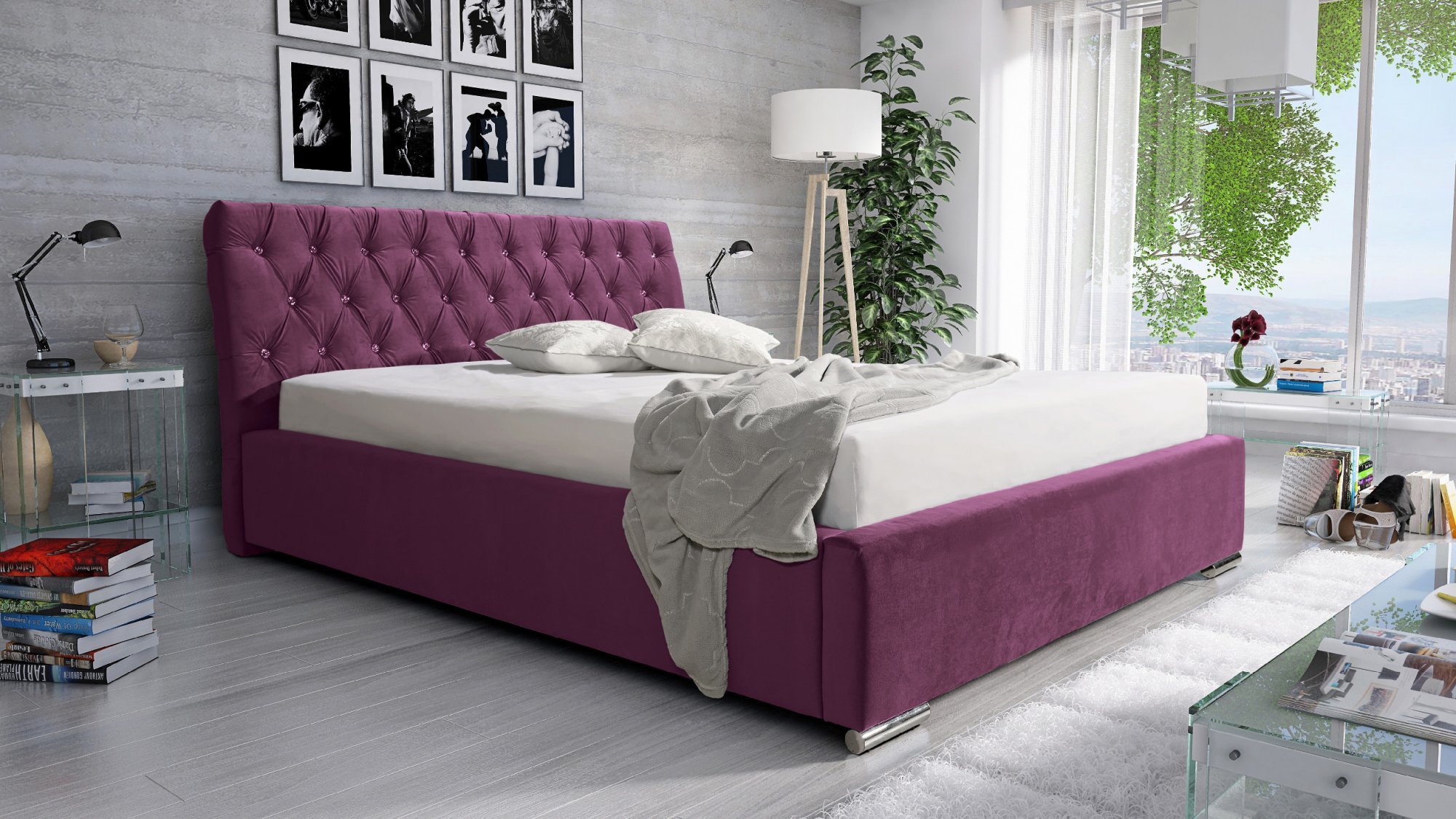 Eka Čalouněná postel Luxurious 90x200 cm