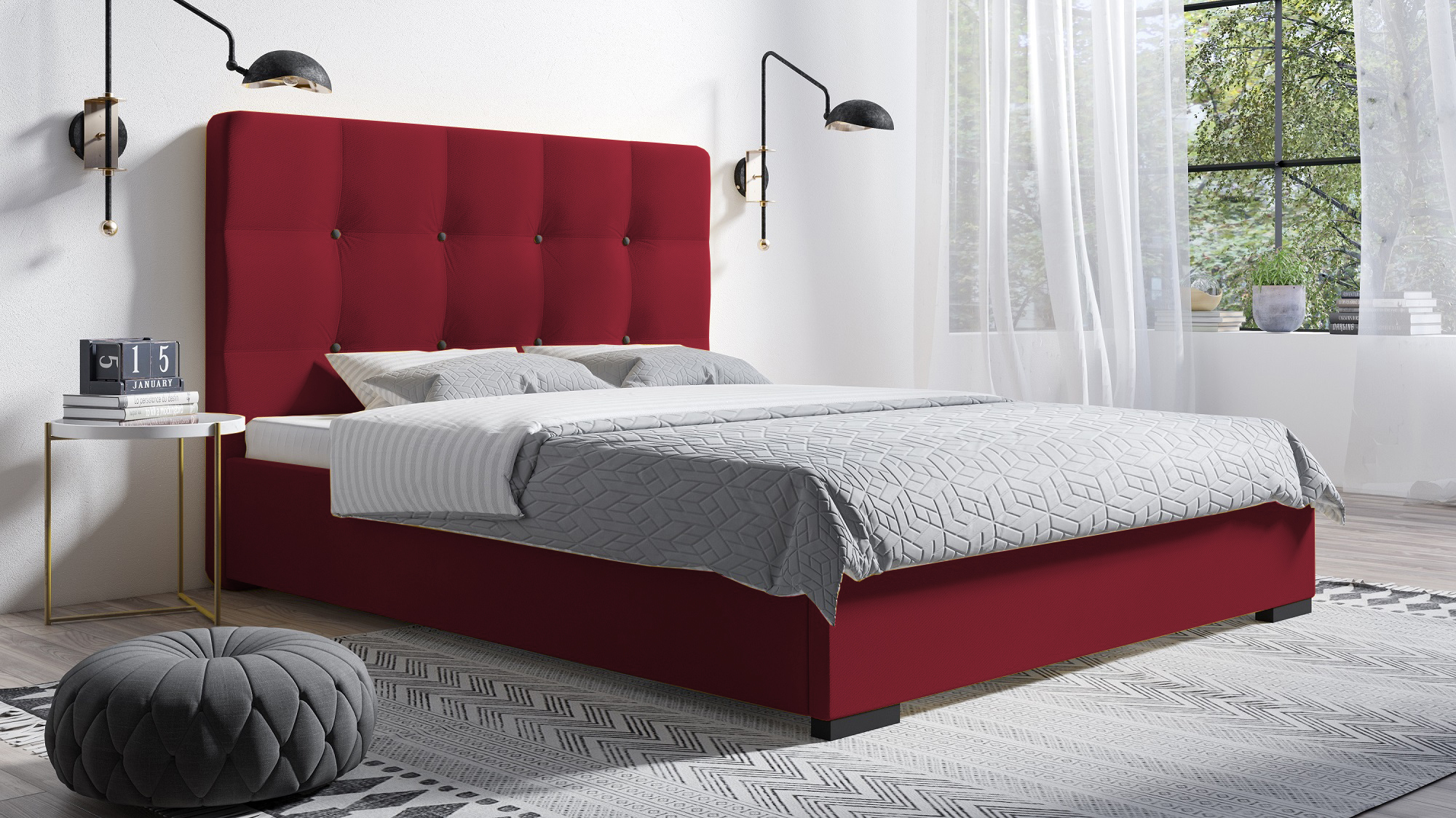 Eka Čalouněná postel Kanary -  160x200 cm
