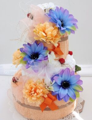 VER Textilní dort třípatrový/fialkový květ
